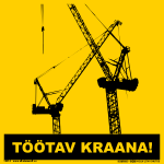 Ettevaatust, töötav kraana. Suurus alates 500x500mm. Mittestandartne.