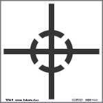 Tasakaalu punkt. Raskuskese. Centre of gravity (ISO 7000:0627)