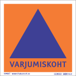 Varjumiskoht( ART 19455T). Avalik varjumiskoht. Suunav nool varjumiskohta .