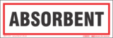 ABSORBENT tekstiga kleebis (hitack liimi ja kaitsekilega) 300x100mm. Absorbendi asukoha tähistamine.