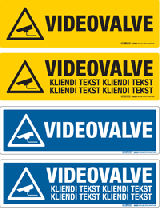 Videovalve (tekstiga horisontaalne) ART10629T-HOR. Värvivalik kollane-must, sini-valge.