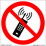 Mobiilsete seadmete sisselülitamise keeld. Mobiiltelefonide kasutamise keeld. Elektroonilised seadmed keelatud. Telefonid keelatud. ART 934 ISO