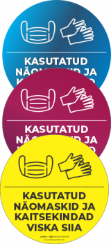 Kasutatud nöomaskid ja kaitsekindad viska siia (pürgikasti kleebis), läbimõõt 200mm kaitsekilega.