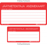 Jäätmetekitaja andmekaart (PUNANE). Jäätmekottide etiketid sorditi kogumiseks