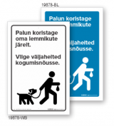KLEEBISED: Palun koristage oma lemmikute järelt. Viige väljaheited kogumisnõusse. Teabetahvel.