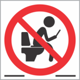 WC-s olles ära kasuta telefoni. WC-s ära ole telefonis. WC-s ära kasuta telefoni. WC-s ara suhtle telefonis.