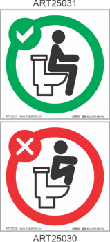 Istu wc -potil ja ära roni jalgupidi prill-lauale. Kaks eraldi märki.