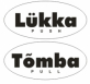 Lükka-tõmba kleebised, valge taust ja must kiri