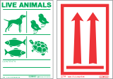 Elusloomade transport. Live animals transport (348-347R). IATA kleebis.