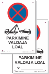 Parkimine valdaja loal. Parkimise ja peatumise keeld. Telefoninumbri lisamisevõimalus.